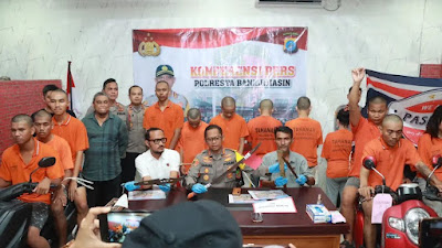 Polresta Banjarmasin Gelar Press Release Kasus "Gengster" di Banjarmasin