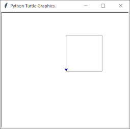 Draw Square Shape using Python Turtle library