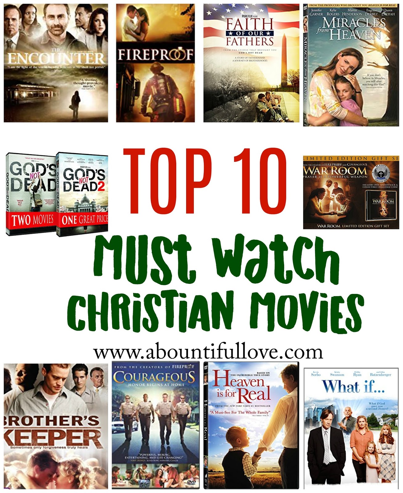 Top 10 Must Watch Christian Movies - A Bountiful Love