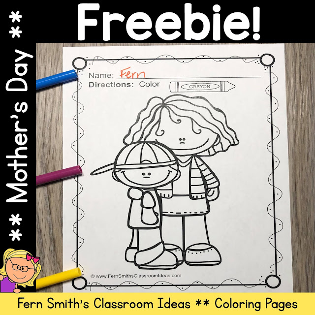 Click Here For These Mother's Day Coloring Pages Freebie