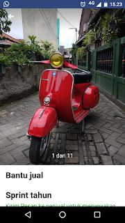 Jual Vespa Klasik Sprint tahun 1977 