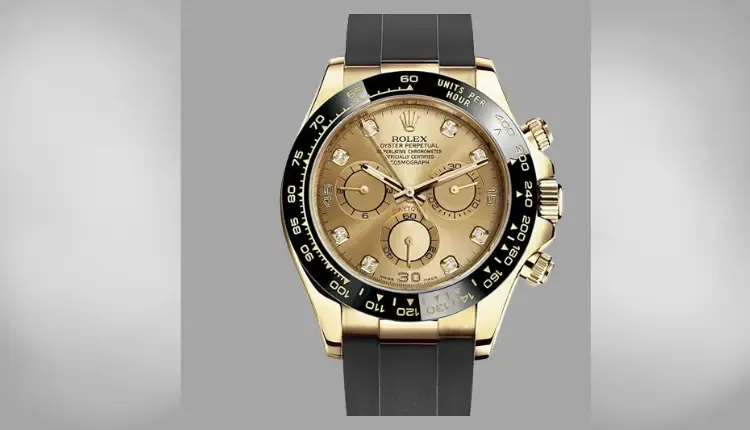 Picture of Rolex Daytona Yellow Gold Reference: 116518LN-0044 with a gray back