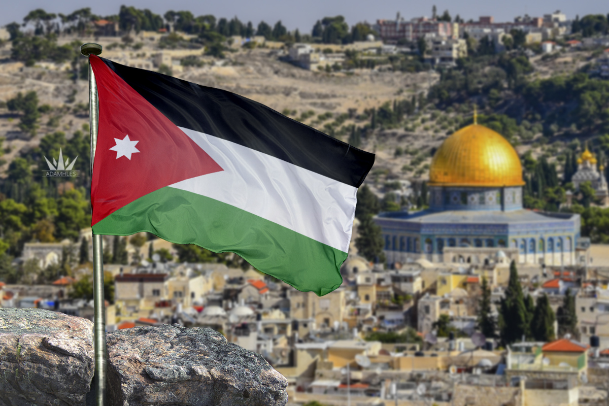 علم الاردن في القدس اجمل خلفيات الاردن Flag of Jordan in Jerusalem
