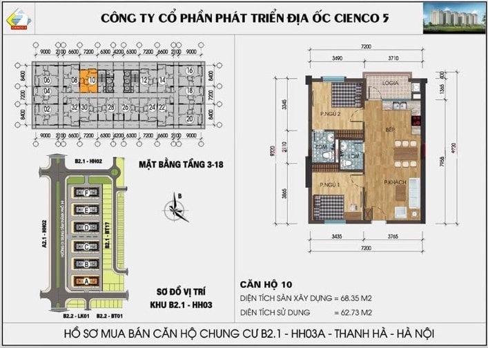 căn số 10 chung cư thanh hà b2.1 hh03