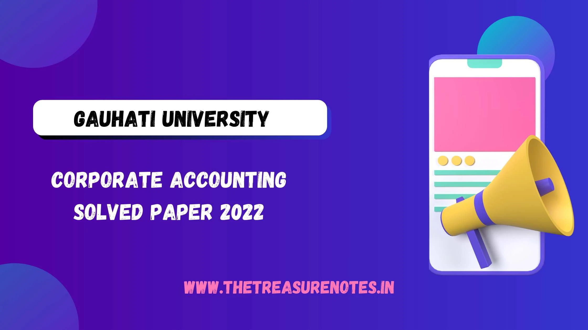 Gauhati University Bcom 2nd Sem Corporate Accounting Solved Question Paper 2022