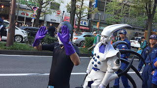 Baikinman and White and purple creature costume