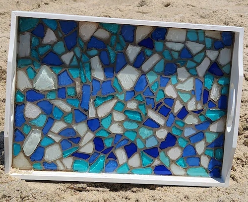 Seaglass Mosaic Serving Trays