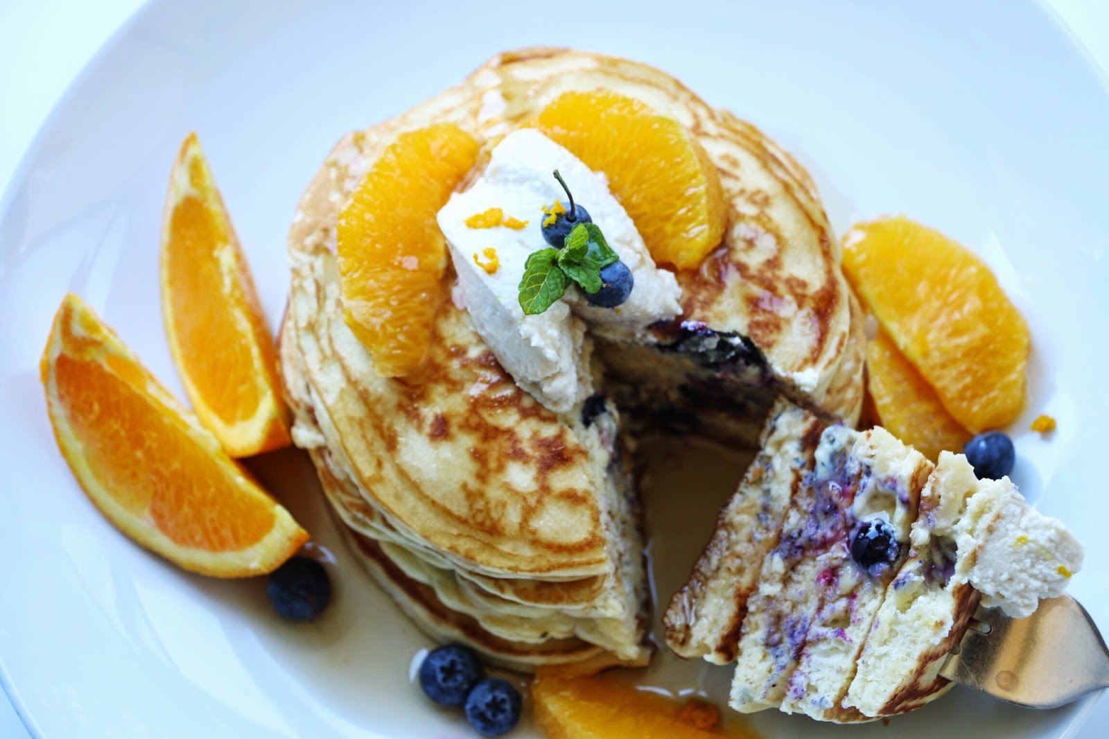pancakes RICOTTA to how make PANCAKES BLUEBERRY WITH INFUSED  pancake using blueberry CHEESE ORANGE mix