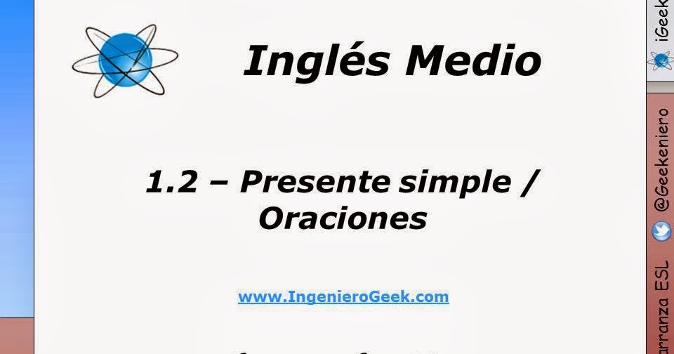 Igeek 1 2 Presente Simple Oraciones Afirmativas Y Negativas