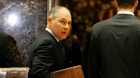 Scott Pruitt, attorney general of Oklahoma, arrives to meet with President-elect Trump at Trump Tower in Manhattan. (Credit: Reuters/Brendan McDermid) Click to Enlarge.