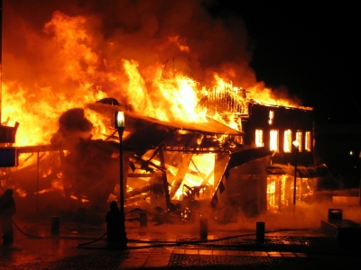 pictures of houses on fire. Fire! The headline of today#39;s