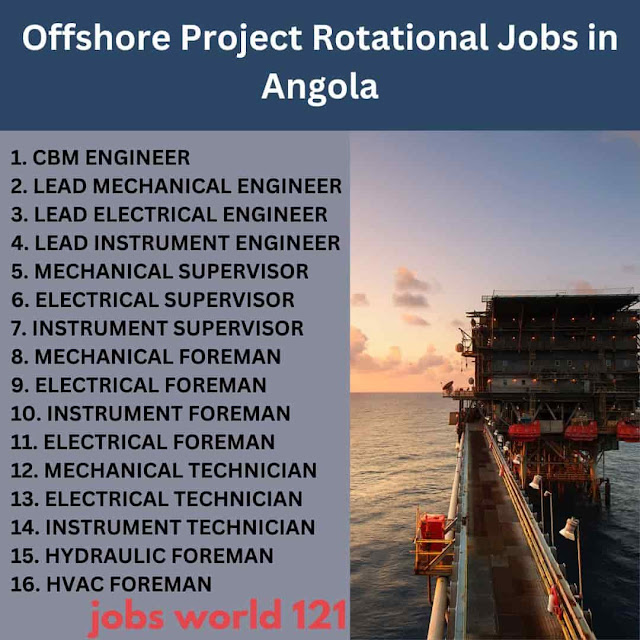 Offshore Project Rotational Jobs in Angola