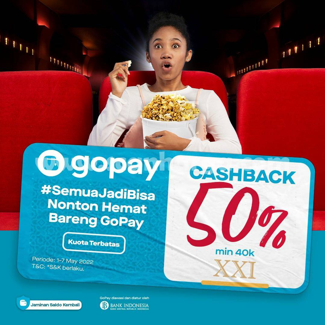 Promo XXI CAFE Cashback 50% Pakai Gopay