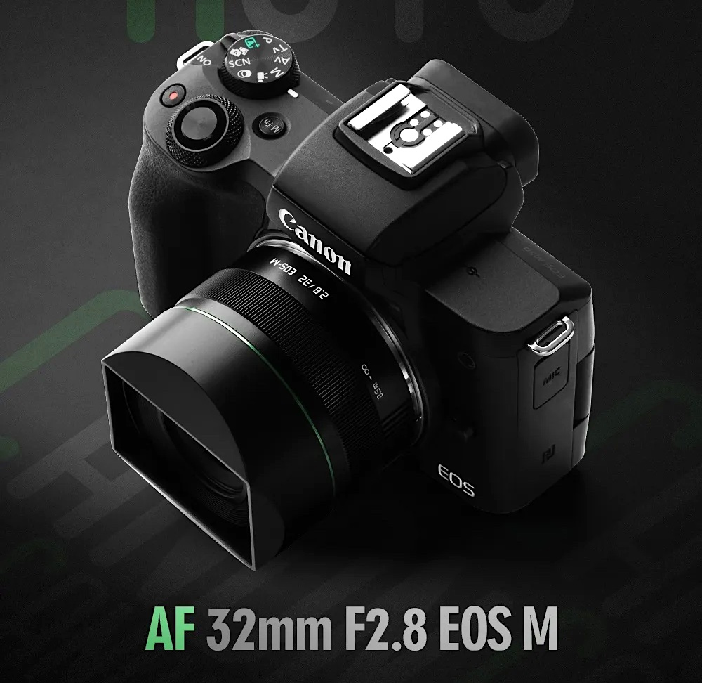 Объектив TTArtisan AF 32mm f/2.8 EOS-M с камерой Canon
