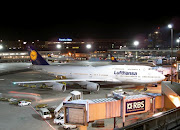 Lufthansa 747200 at FRA Airport. (flughafen frankfurt am main)