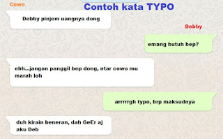 Arti typo dalam BBM dan bahasa gaul adalah