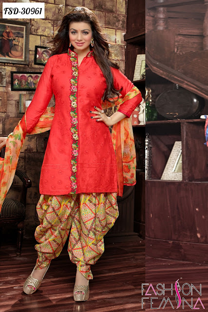 Bollywood Actress Ayesha Takia in Patiala Salwar Suits Online Collection