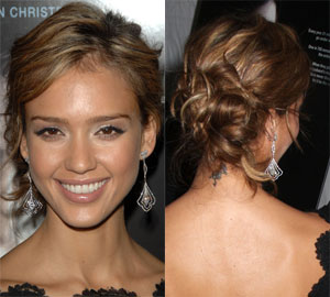 jessica alba updo