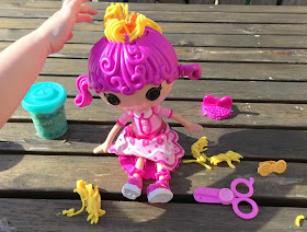 lalaloopsy glitter hair dough doll review 