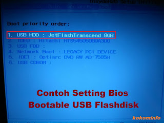 setting bios bootable usb flashdisk