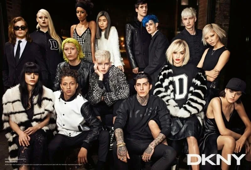 Rita Ora stars with Soo Joo Park, Eliza Cummings, and others for the DKNY Fall/Winter 2014 Campaign