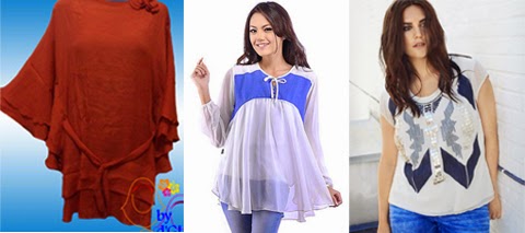 13 Contoh Gambar Model  Baju  Atasan  Wanita  Gemuk  Terbaru 2019 