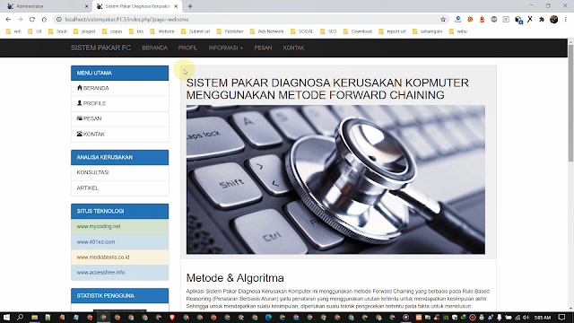 Aplikasi Sistem Pakar Metode Forward Chaining