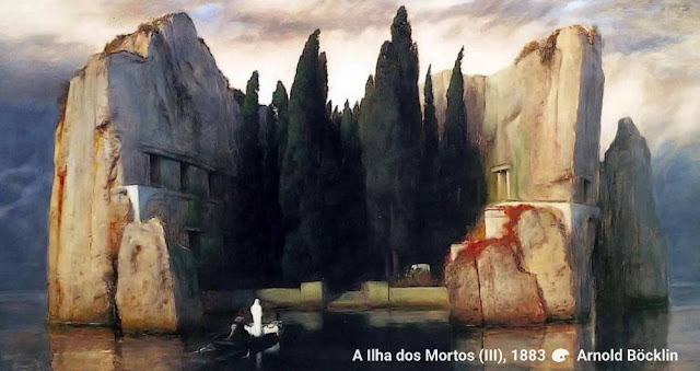 ambiente de leitura carlos romero germano romero a ilha dos mortos morte na arte pintura requiem rachmaninoff arnold bocklin salvador dali  beleza na morte chopin marcha funebre berlioz faure mozart