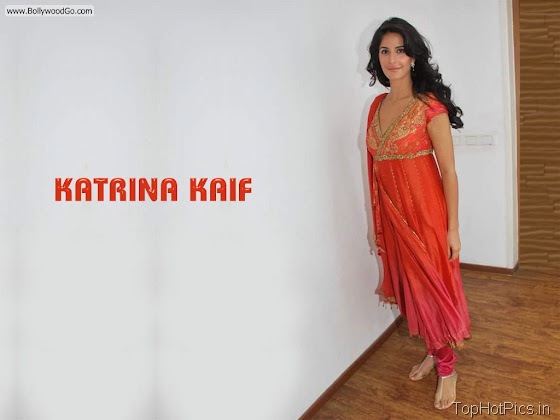 Katrina Kaif Sexy Wallpapers in Orange Dress 13