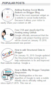 Popular Posts Widget for Blogger 4