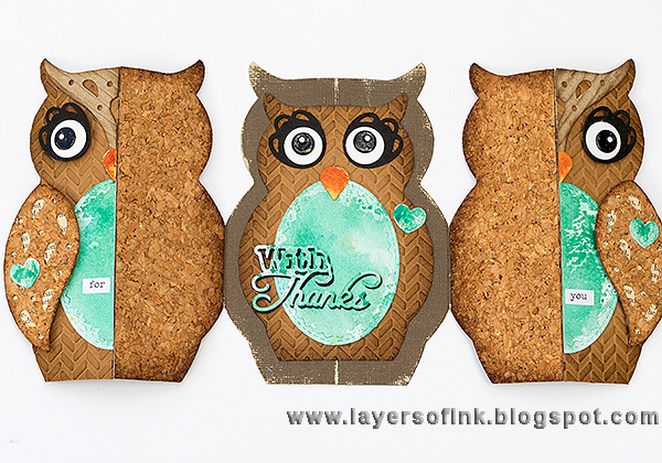 Layers of ink - Owl Fold-a-Long Card Tutorial by Anna-Karin with Sizziix.