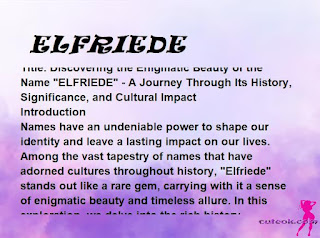 meaning of the name "ELFRIEDE"