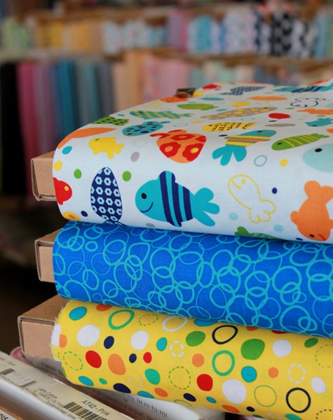 In the Ocean fabrics from Riley Blake found at The Fabric Mill