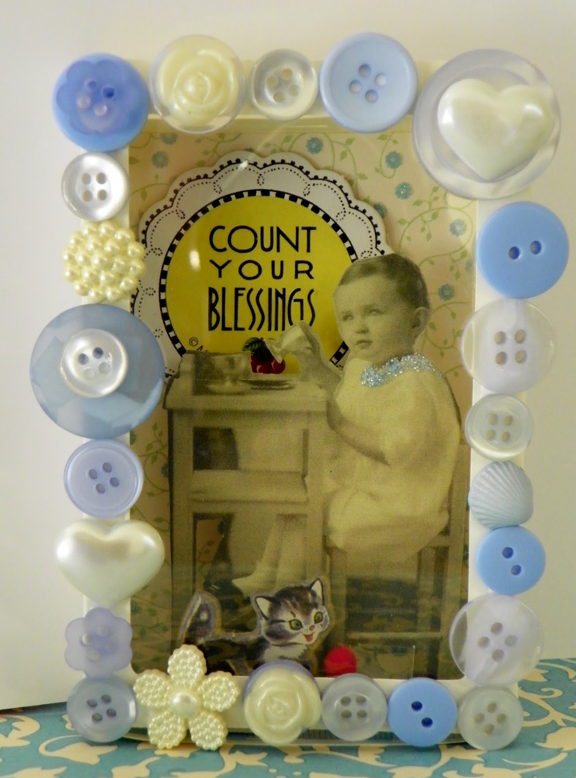 Count Your Blessings is Mary Engelbreit chipboard from one of those 