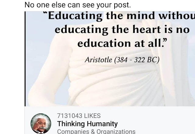 META/Facebook Removed/Unpublished Thinking Humanity Facebook Page with 7.2 Million Followers Without Reason
