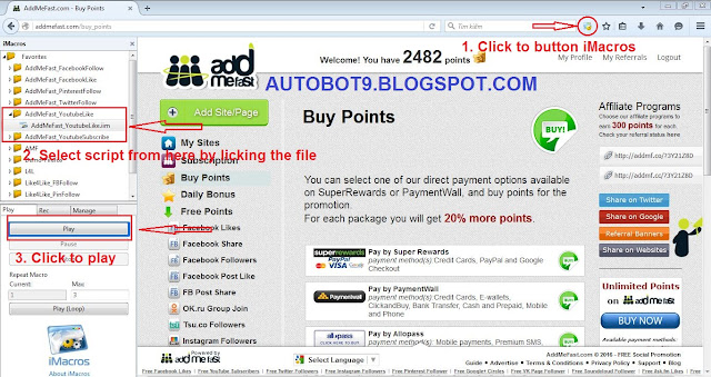 Share AutoBot AddMeFast Youtube Like Working 100% Update 02/2016