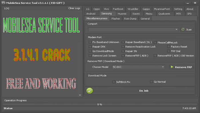 Download MobileSea Service Tool 3.1.4.1 Crack Free and Working