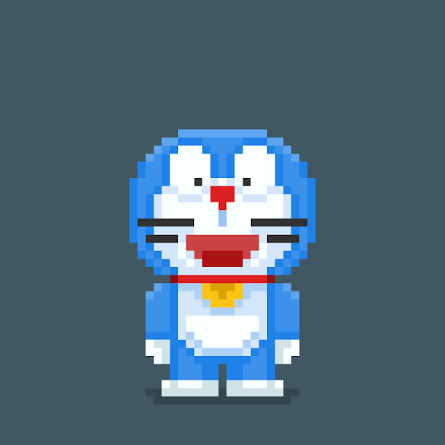 Doraemon Pixel Character 8bit