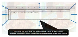 Embed MS Word pada MS Excel 2010