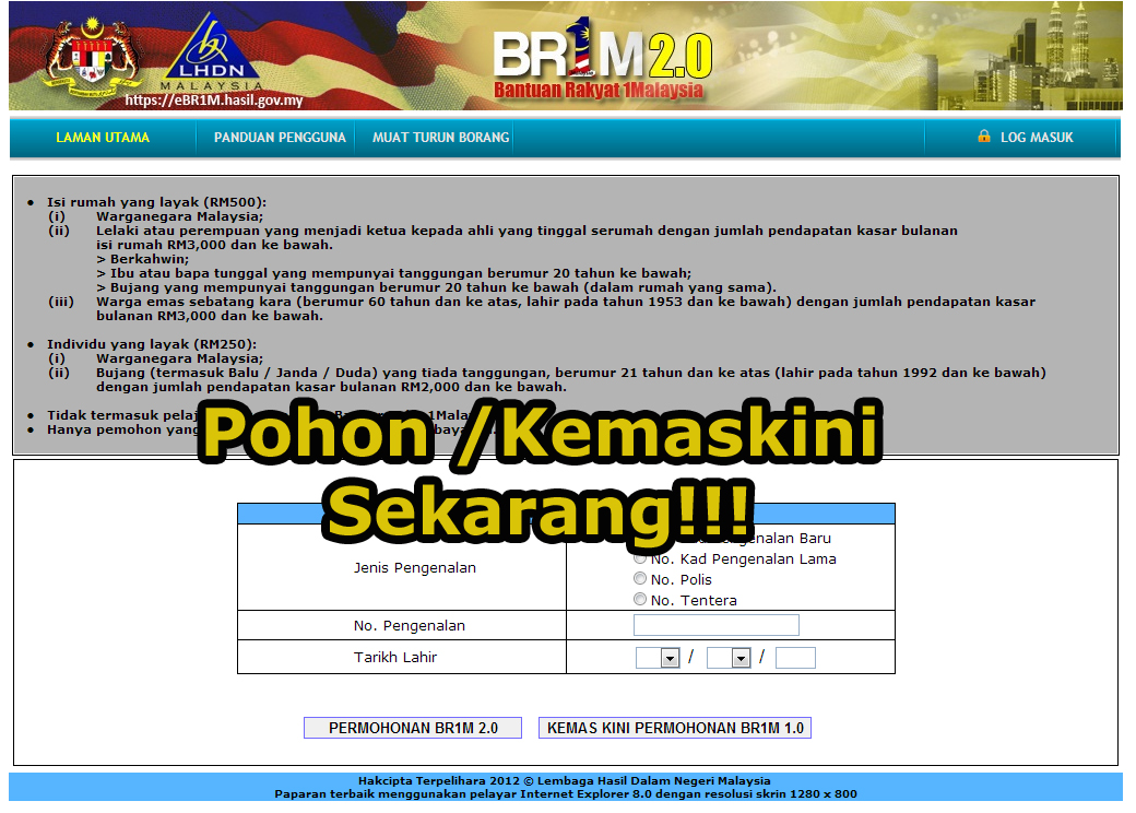 Borang Br1m Rumah - BR1M Web