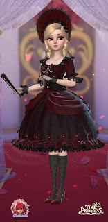 Rae's gothic red dress