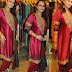 Maroon Velvet Salwar Kameez