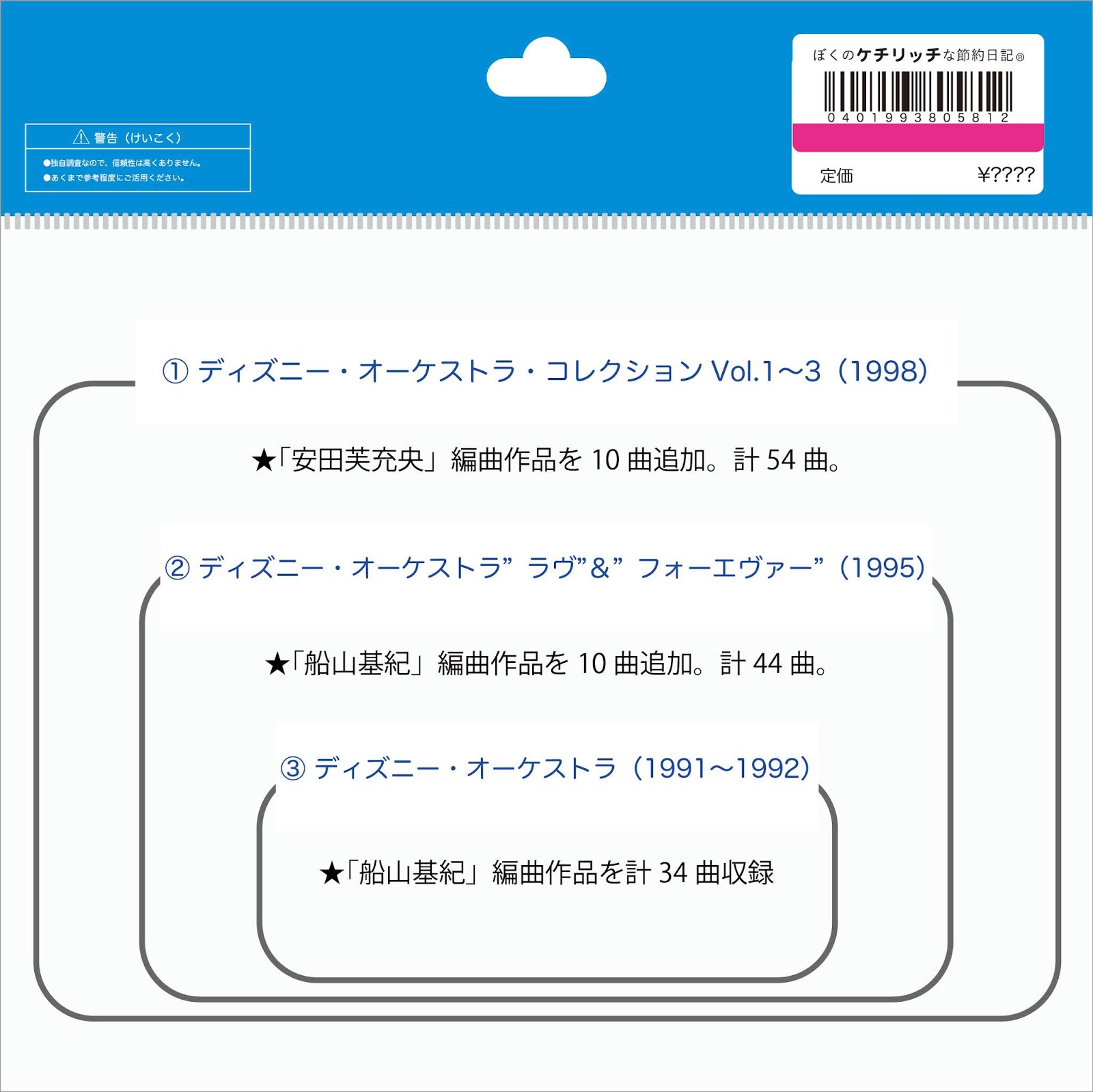 ディズニーのcd まとめ インスト ディズニー オーケストラ コレクション シリーズをまとめてみた ぼくのケチリッチな節約日記