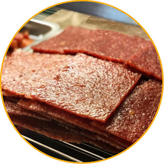 Processing Ground beef jerky Meat is cleaned and then ground Spices mashed and mixed with ground beef, dried in the sun to dry. Drying can also use the oven Once dry, packaged and labeled Jerky needs to be fried or steamed first when it is to be eaten.