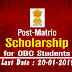 Post-Matric Scholarship for OBC Students