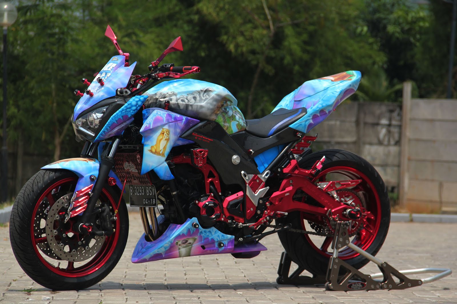 Gambar Modif Kawasaki Z250 Terbaru Kaze Ga Fuku