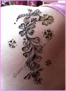 henna tattoos on back