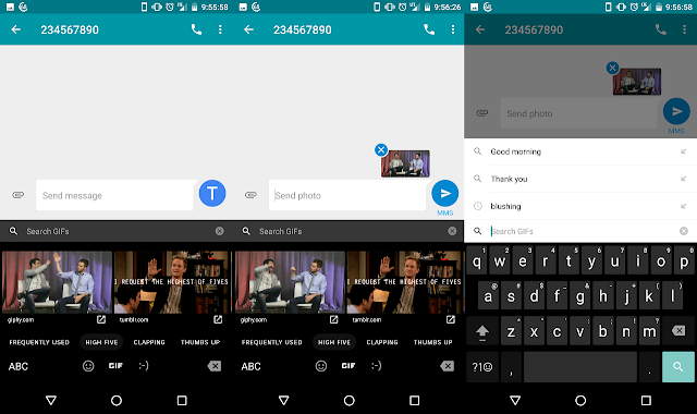 Google Keyboard on Android 7.1 now Support GIFs in Google’s Messenger App