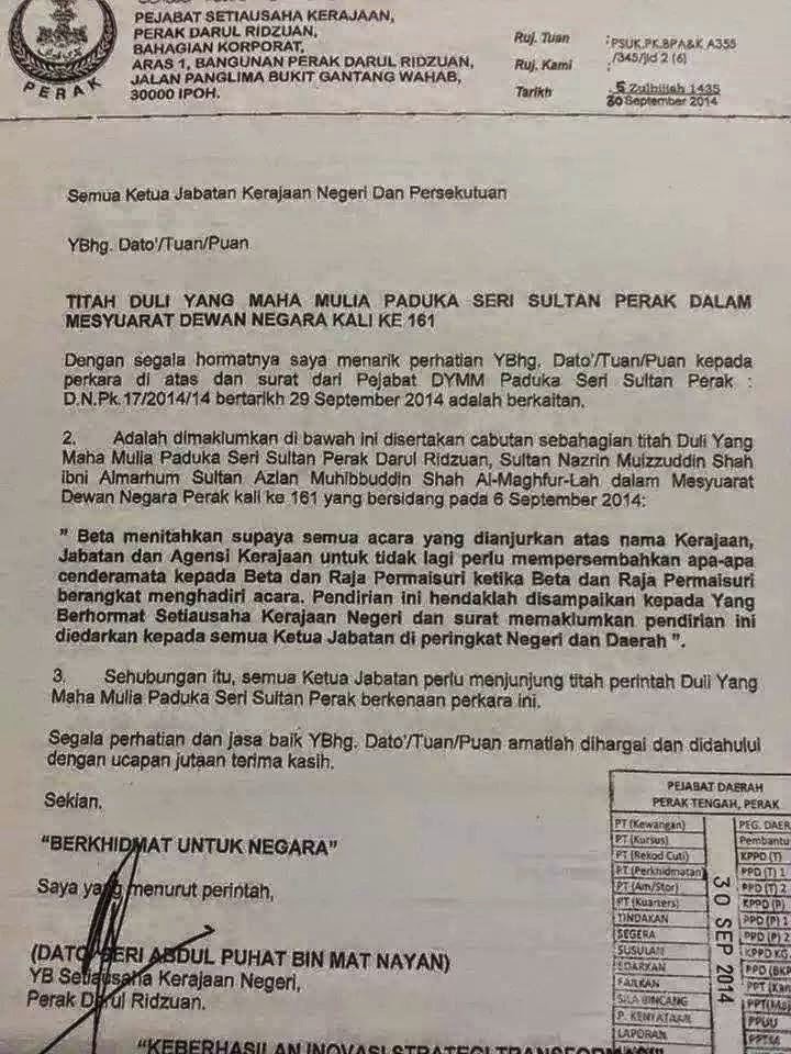 Cara Nak Buat Surat Kepada Yang Mulia Tengku