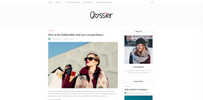 glossier blogger template